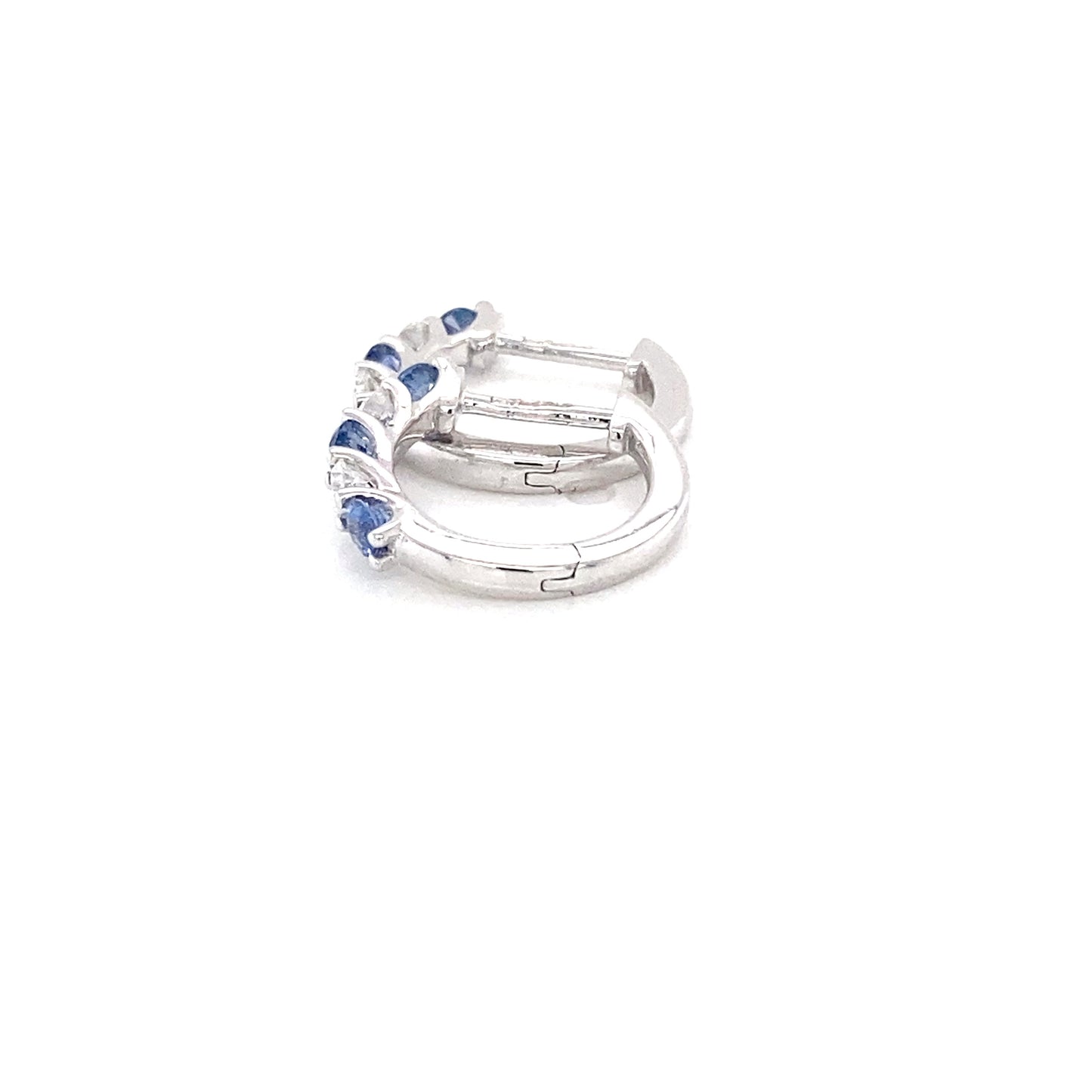 Sapphire and Diamond Hoop Style Earrings  Gardiner Brothers   