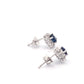 Sapphire and Round Brilliant Diamond Cluster Earrings  Gardiner Brothers   