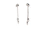White Gold Marquise Shaped Bead Drop Earrings  Gardiner Brothers   