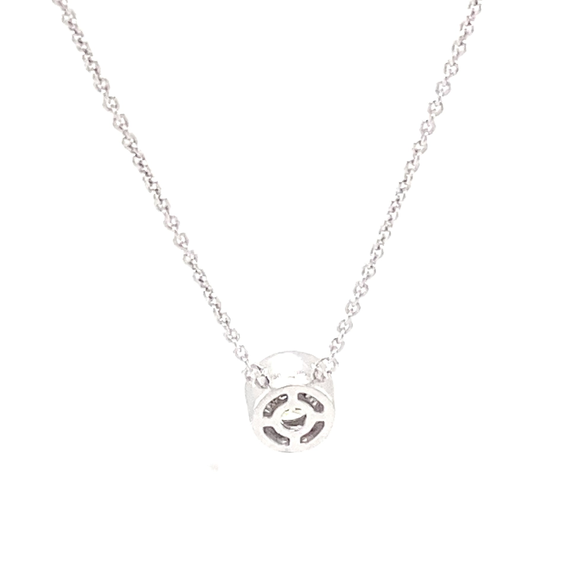 Round Brilliant Cut Diamond Rub-Over Style Pendant - 0.30cts  Gardiner Brothers   