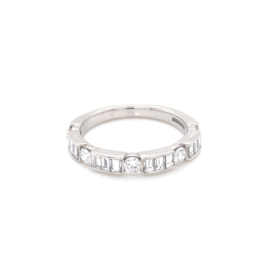 Brilliant and Baguette Cut Diamond Eternity Ring - 1.20cts  Gardiner Brothers   