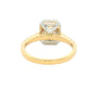 Yellow Gold Emerald cut diamond halo cluster style ring - 1.49cts Gardiner Brothers