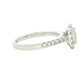 Platinum Emerald Cut Diamond Halo Style Ring - 0.94cts