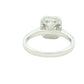 Platinum Radiant Cut Diamond Halo Cluster Style Ring - 1.50cts