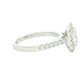 Platinum Radiant Cut Diamond Halo Cluster Style Ring - 1.50cts