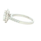 Platinum Radiant Cut Diamond Halo Cluster Style Ring - 1.72cts
