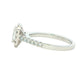 Platinum Radiant Cut Diamond Halo Cluster Style Ring - 0.94cts