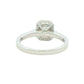 Platinum Radiant Cut Diamond Halo Cluster Style Ring - 0.94cts