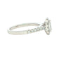 Platinum Radiant Cut Diamond Halo Cluster Style Ring - 0.94cts