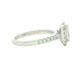 Platinum Radiant Cut Diamond Halo Cluster Style Ring - 1.17cts