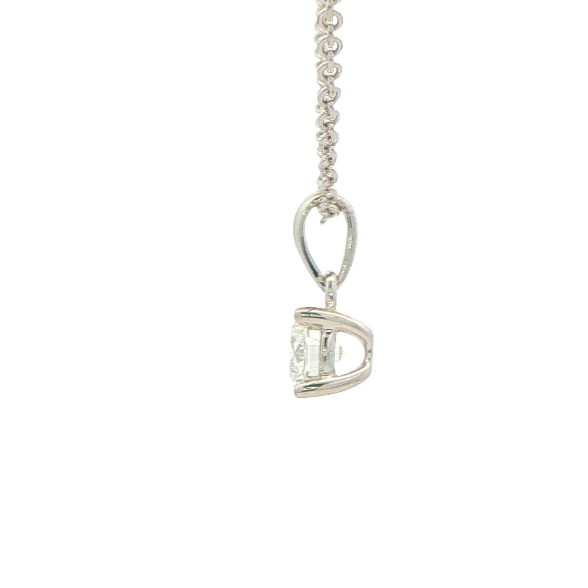Round brilliant cut diamond solitaire pendant - 0.60cts Gardiner Brothers