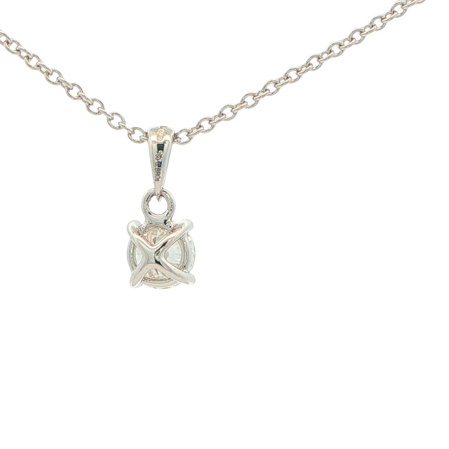 Round Brilliant Cut Diamond Solitaire Pendant - 0.70cts Gardiner Brothers