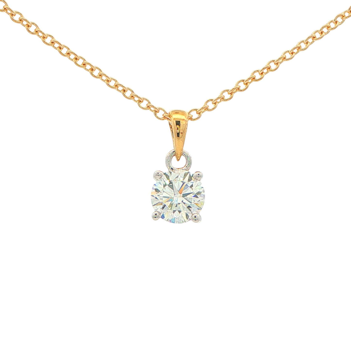 Round Brilliant Cut Diamond Solitaire Pendant - 0.70cts Gardiner Brothers