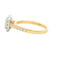 Yellow Gold Emerald cut diamond halo cluster style ring - 0.95cts