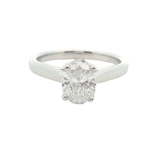 Oval Shaped Diamond Solitaire Ring - 1.20cts  Gardiner Brothers   