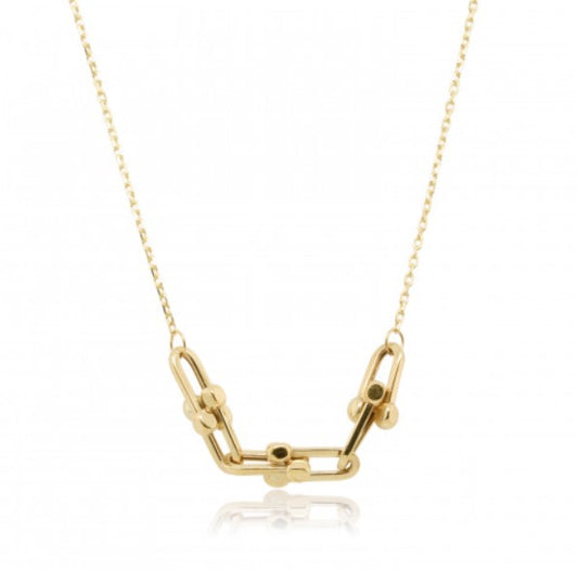 Yellow Gold Fancy Link Necklet  Gardiner Brothers   
