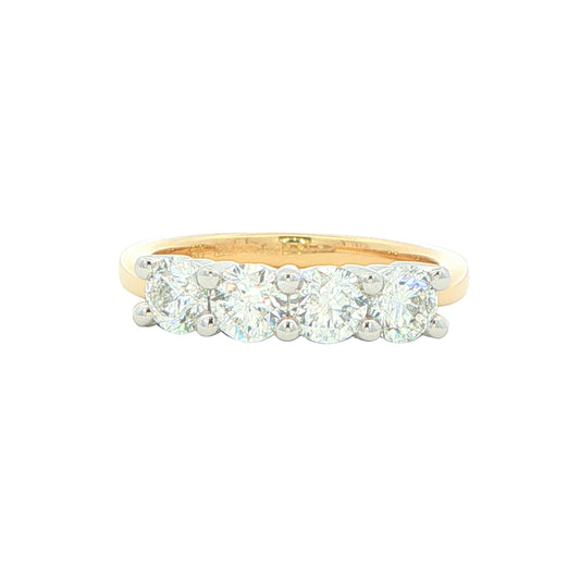 Round Brilliant Cut 4 Stone Eternity Ring - 1.20cts gardiner-brothers