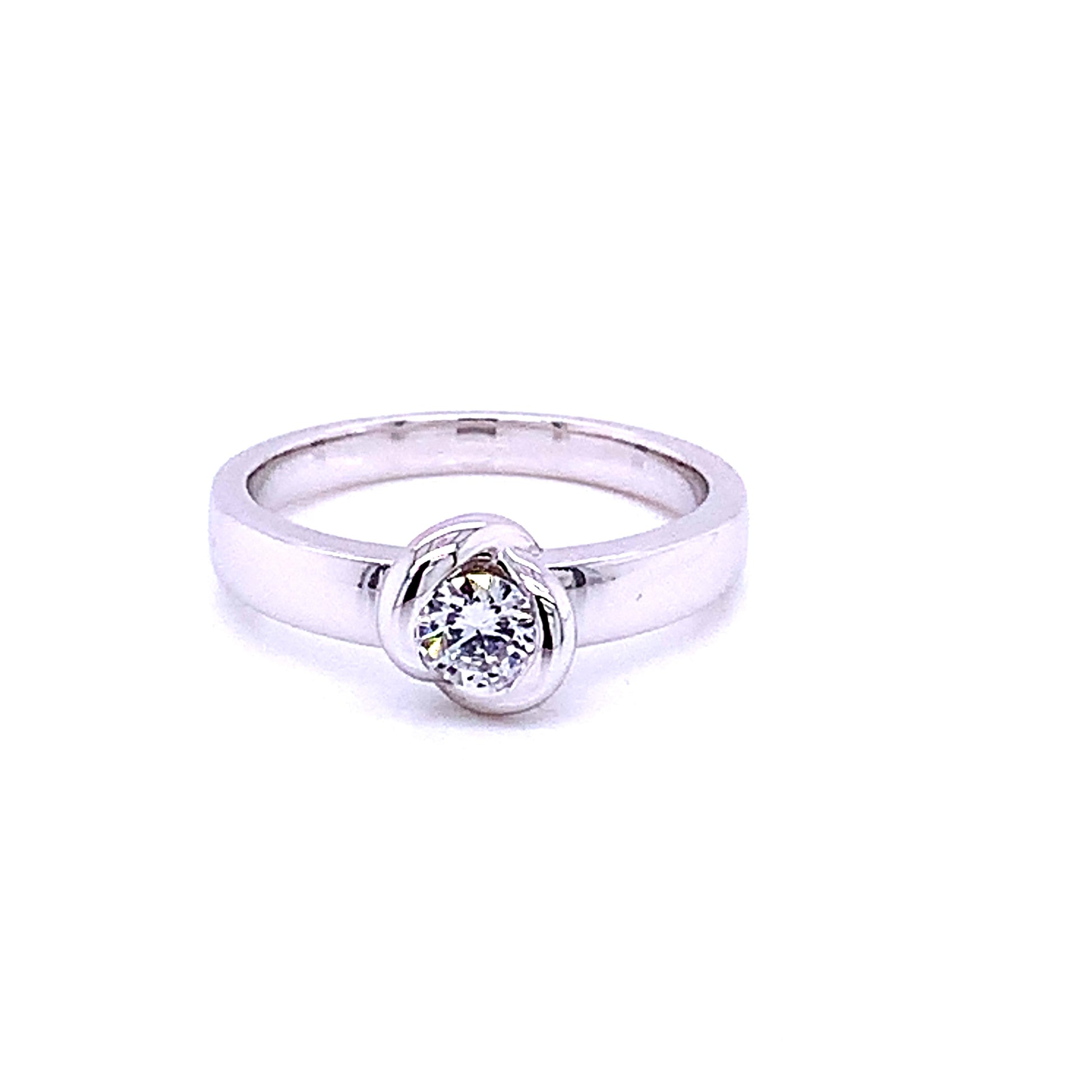Knot Style Diamond Solitaire Ring  Gardiner Brothers   