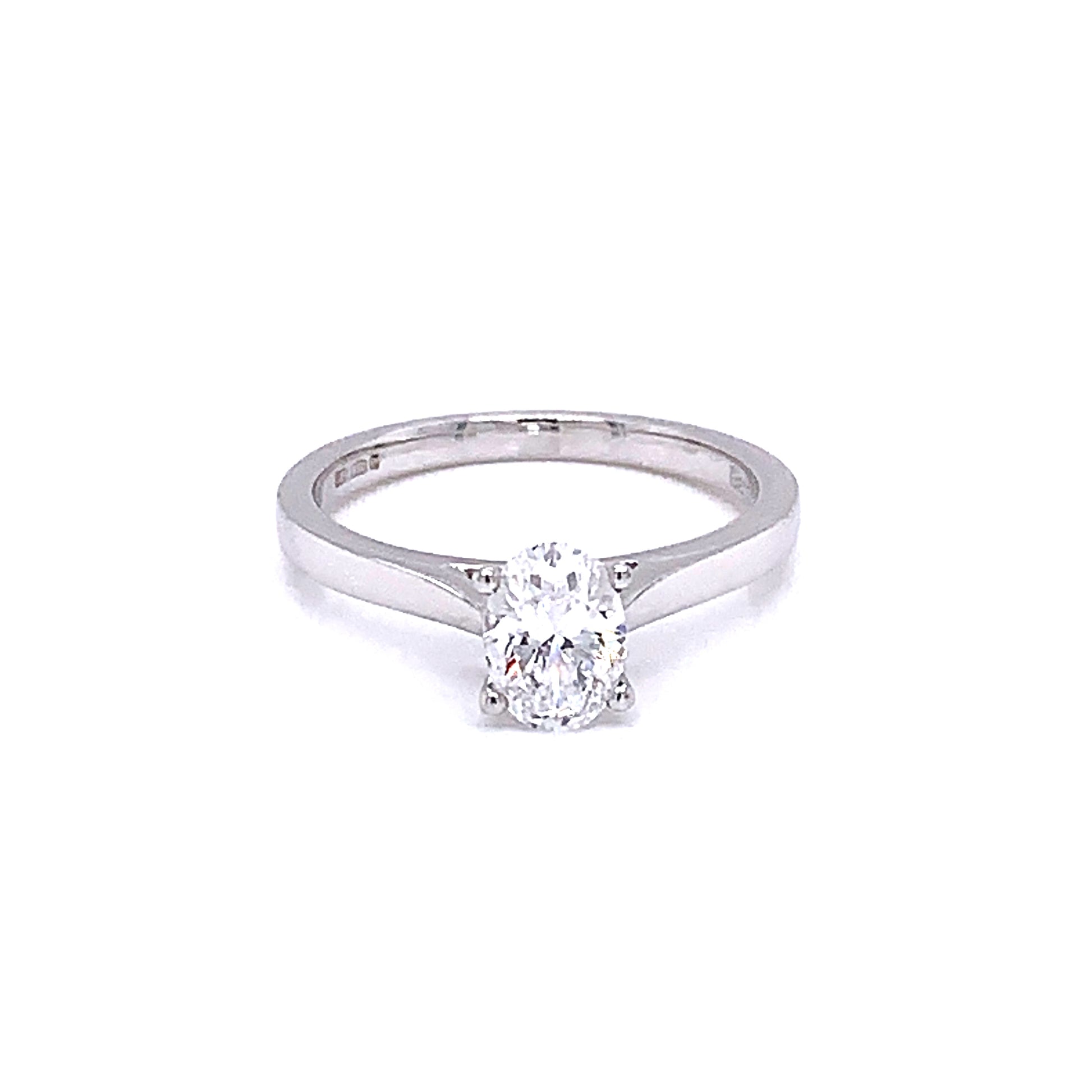 Oval Cut Diamond Solitaire Ring - 0.70cts  gardiner-brothers   