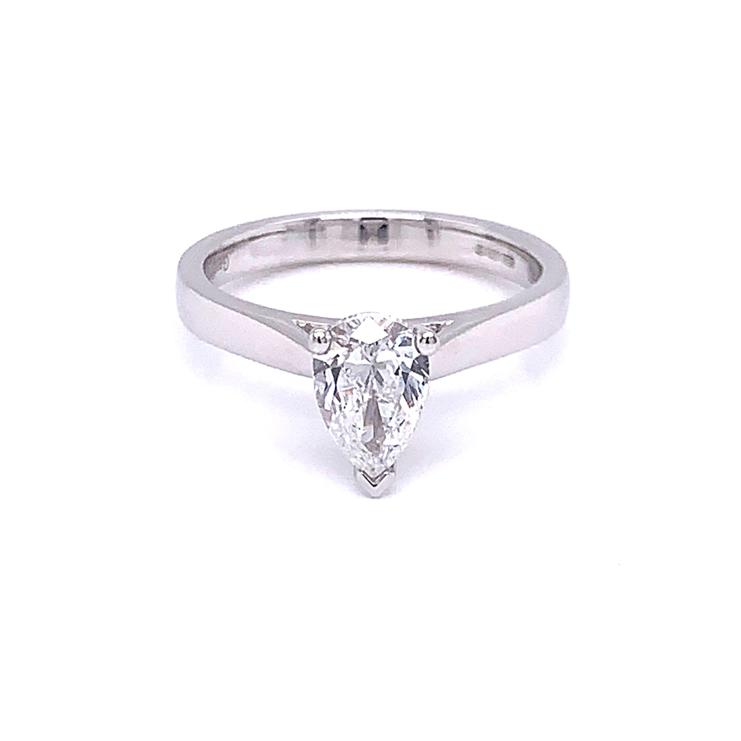 Pear Shaped Diamond Solitaire Ring - 0.90cts  gardiner-brothers   