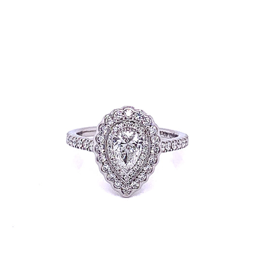 Aurora Pear Shaped Halo Ring - 0.85cts  Gardiner Brothers   