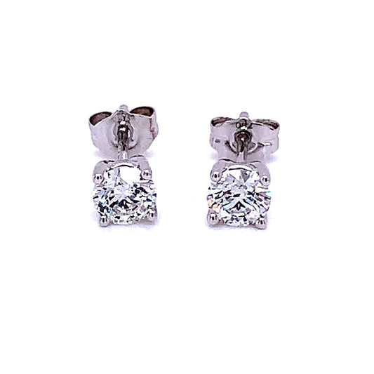 Round Brilliant Cut Diamond Solitaire Earrings - 1.12cts  Gardiner Brothers   