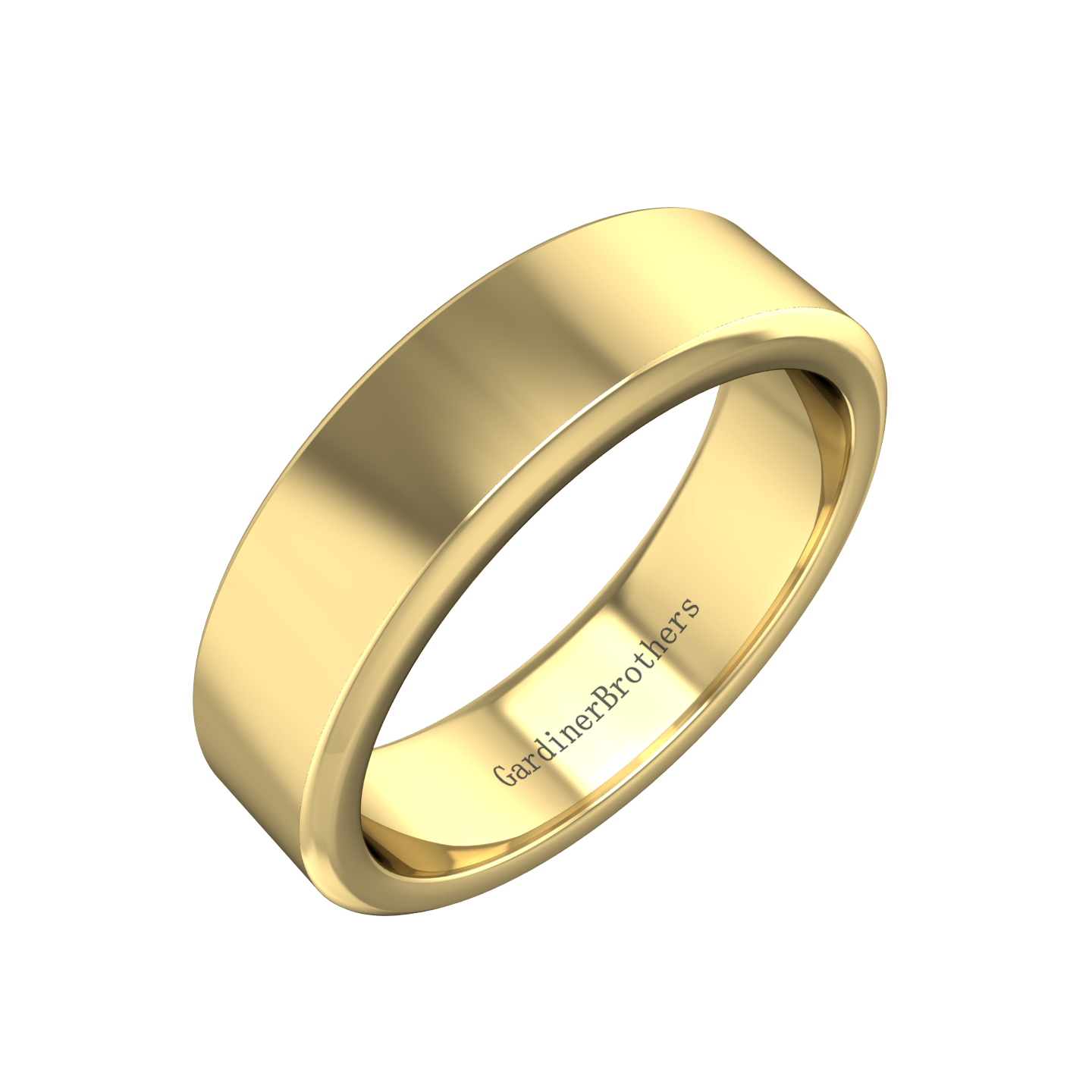 Plain Wedding Ring With A Flat Outside Profile and Bevelled Edge  Gardiner Brothers   