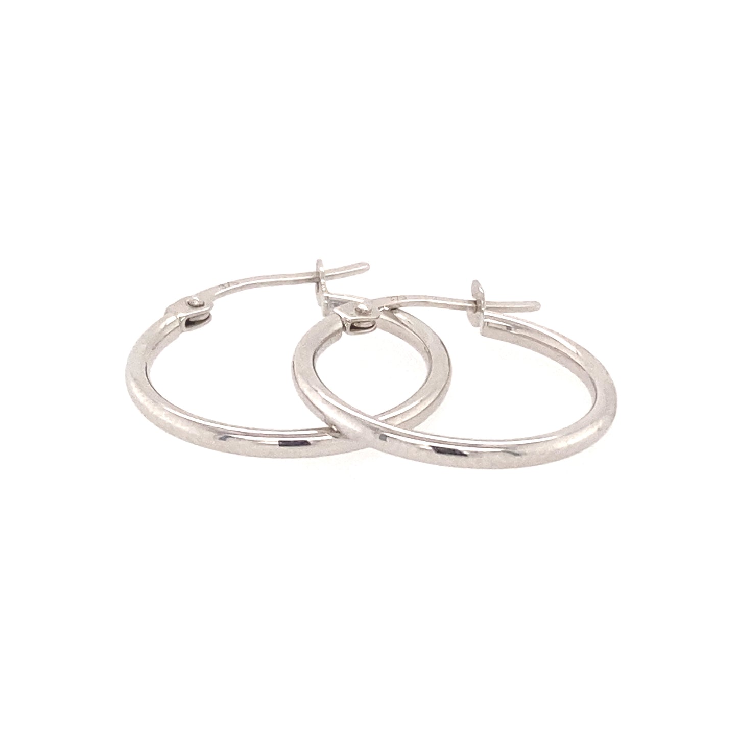 White Gold Hoop Earrings  Gardiner Brothers   