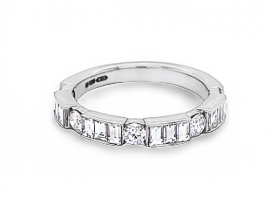 Brilliant and Baguette Cut Diamond Eternity Ring - 1.20cts  Gardiner Brothers   