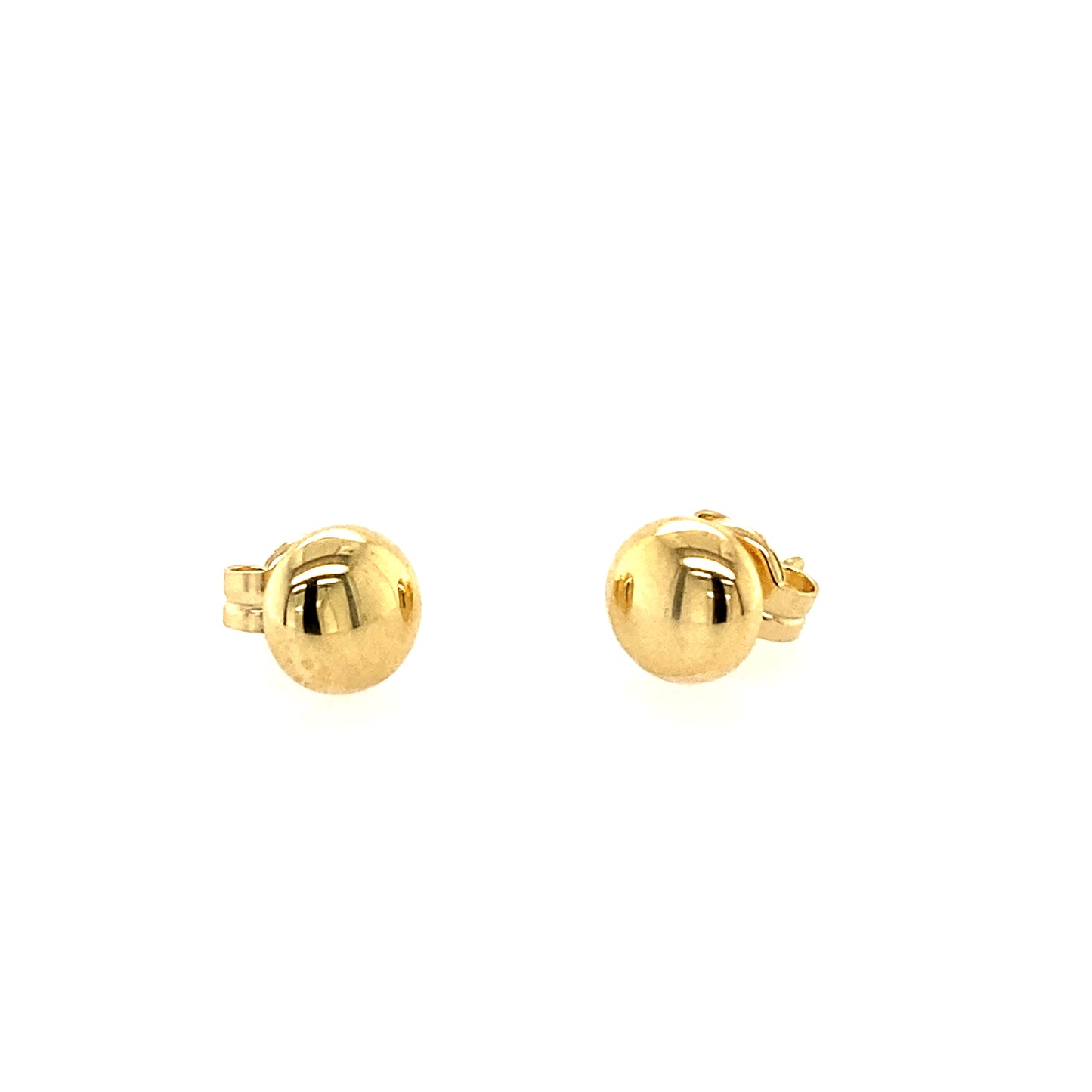 Yellow Gold "D" Shape Stud Earrings  Gardiner Brothers   