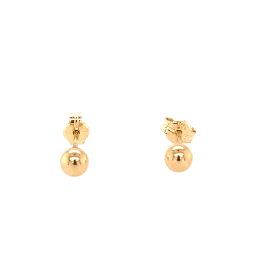 Yellow Gold 4mm Ball Stud Earrings Gardiner Brothers