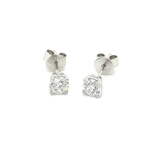 Aurora Cut Diamond Solitaire Earrings - 0.50cts  Gardiner Brothers   