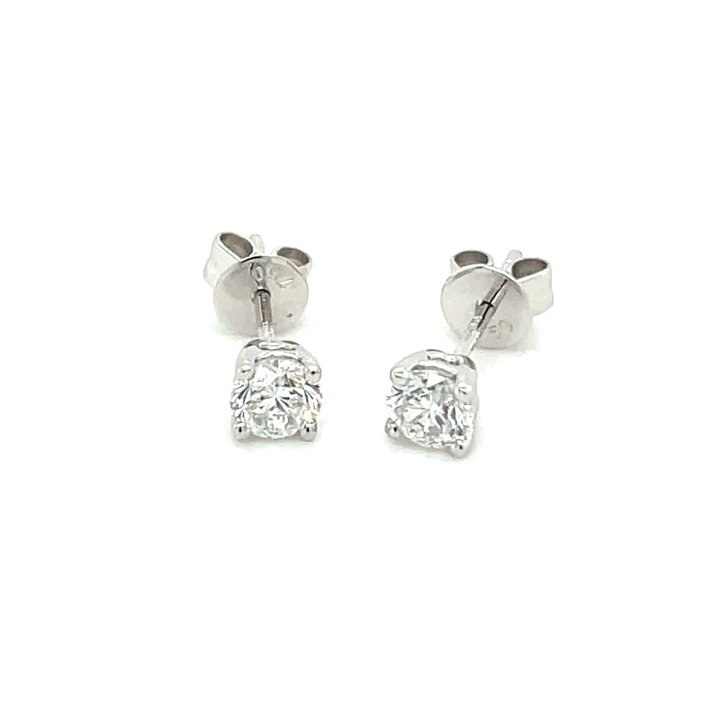 Aurora Cut Diamond Solitaire Earrings - 0.60cts  Gardiner Brothers   