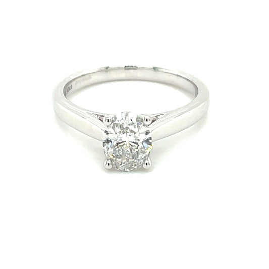 Oval Shaped Aurora Cut Diamond Solitaire Ring - 0.90cts  Gardiner Brothers   