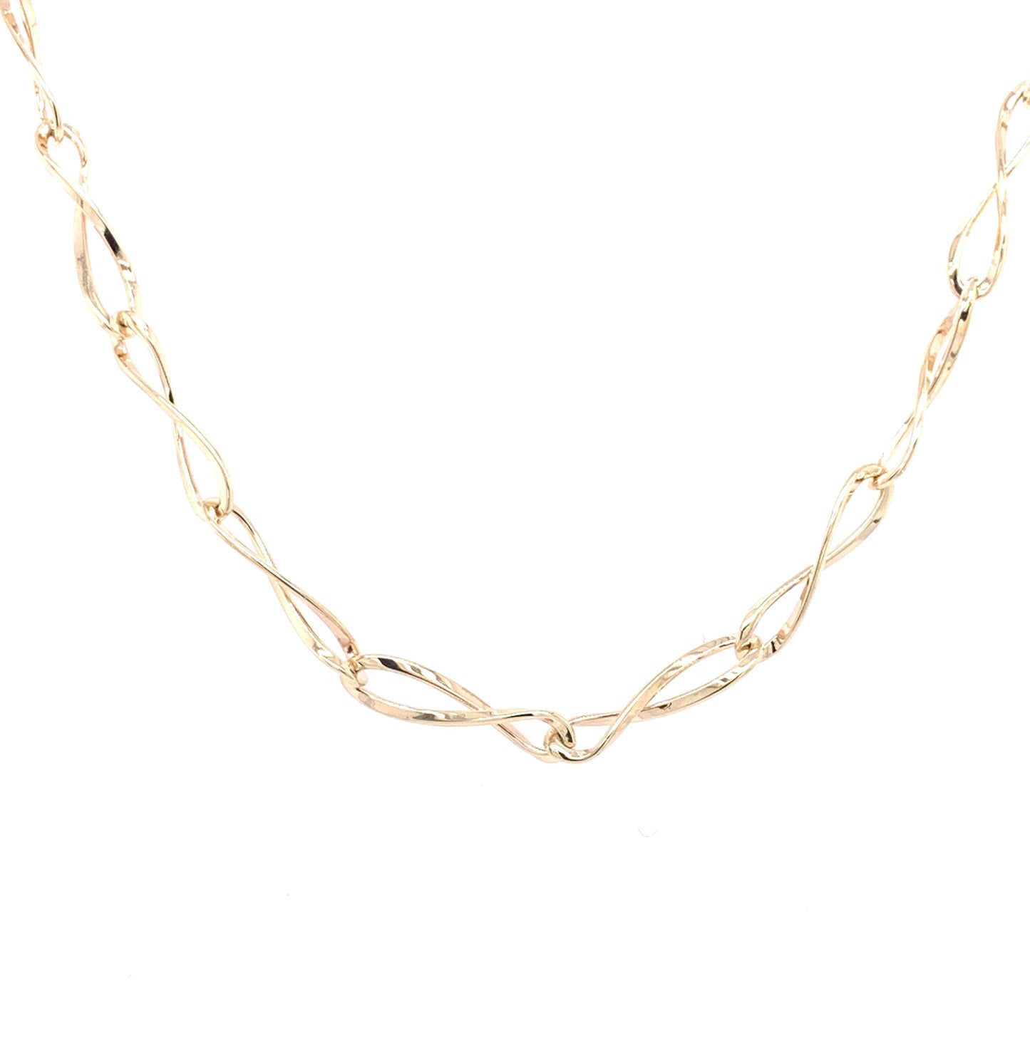 Yellow Gold Figure of 8 Necklet  Gardiner Brothers   