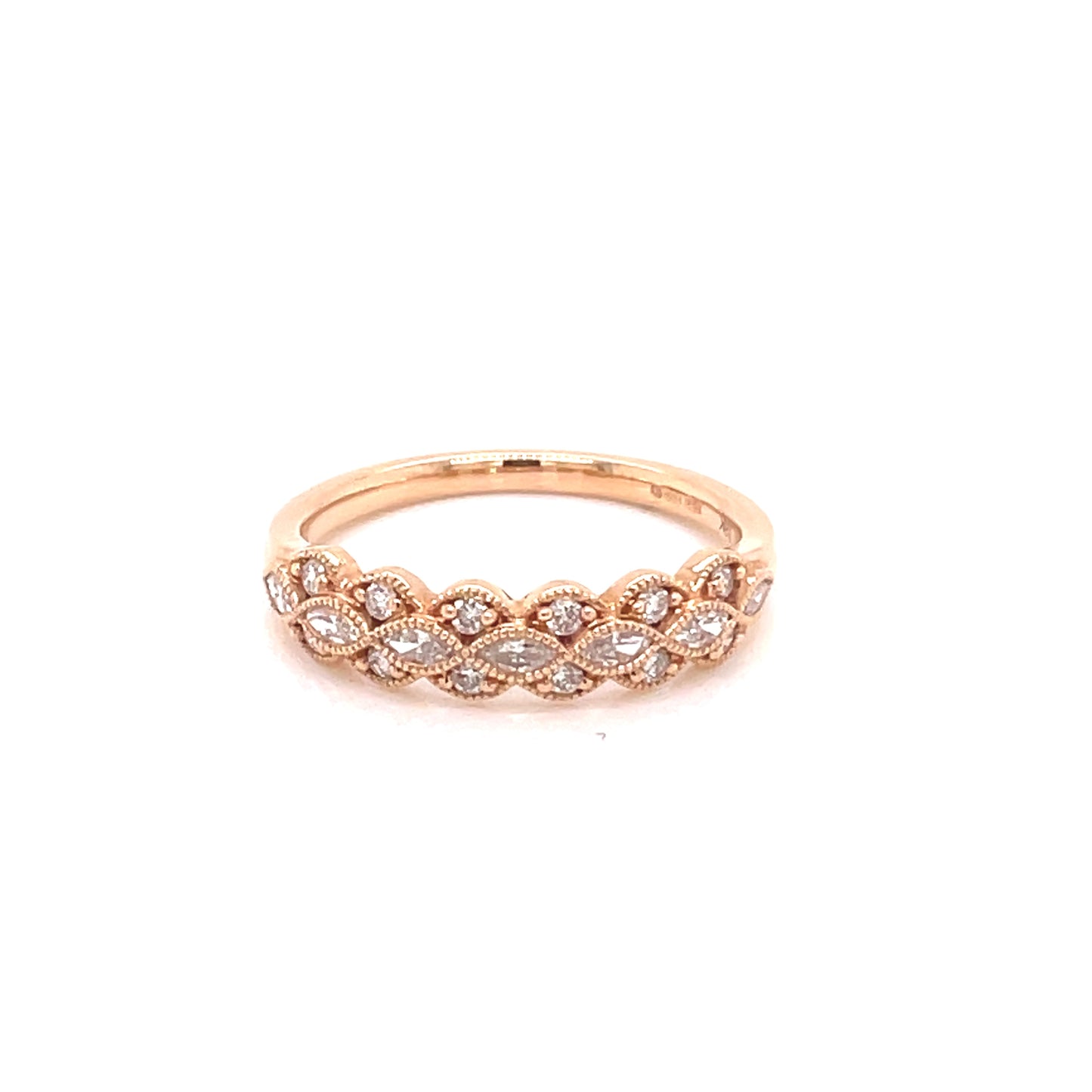 Rose Gold, Marquise and Brilliant Cut Diamond Dress Ring  Gardiner Brothers   