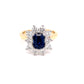 Sapphire and Diamond Cluster Style Ring  Gardiner Brothers   