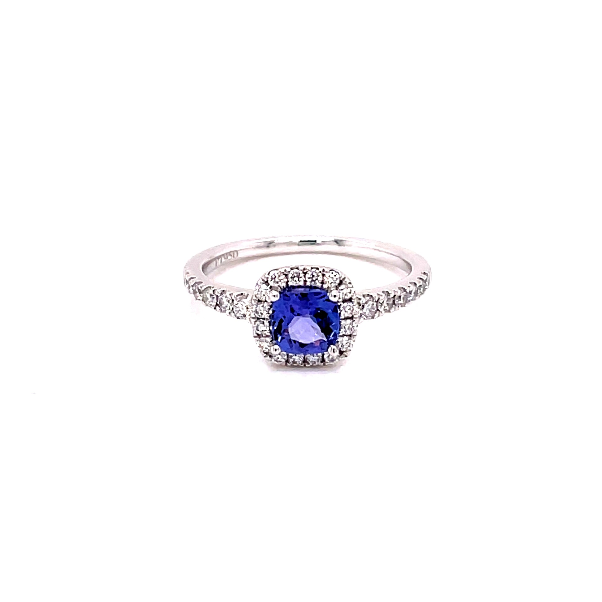 Tanzanite and Diamond Halo Style Ring  Gardiner Brothers   