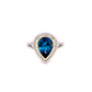 Pear Shaped London Blue Topaz and Diamond Halo Ring  Gardiner Brothers   
