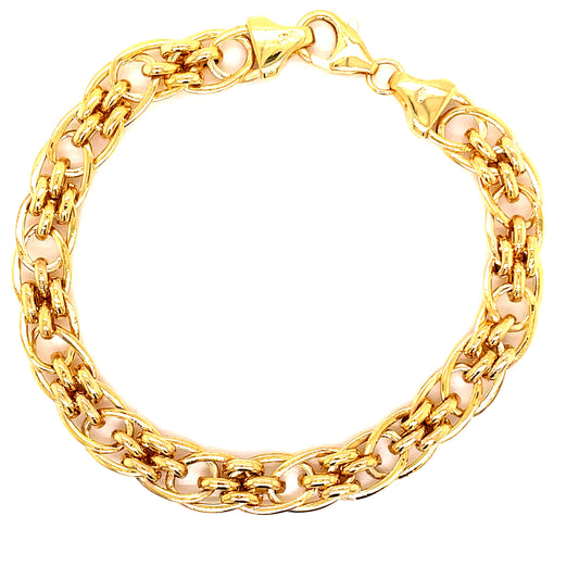 Yellow Gold Fancy Link Style Bracelet  Gardiner Brothers   
