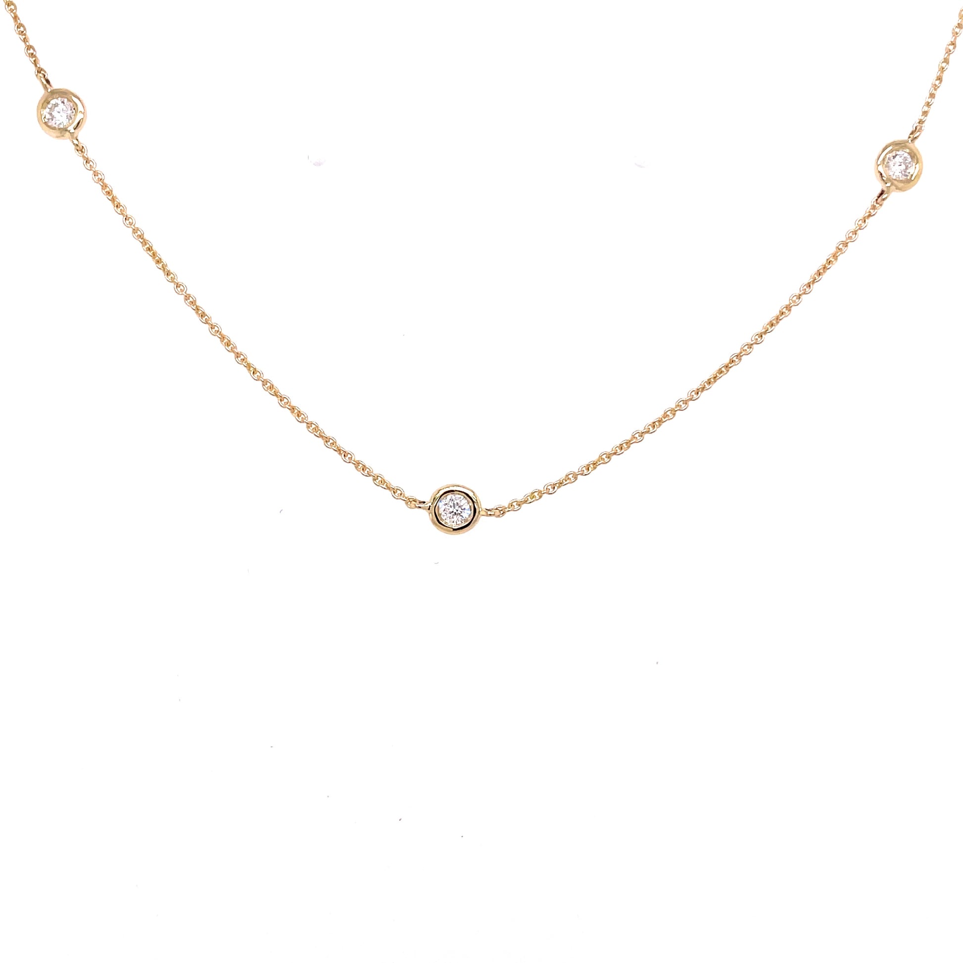 Yellow Gold "Yard Of Diamonds" Style Necklet  Gardiner Brothers   