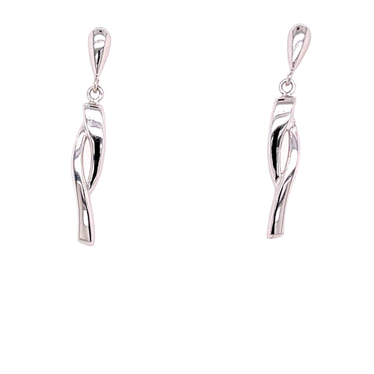 White Gold Drop Earrings  Gardiner Brothers   