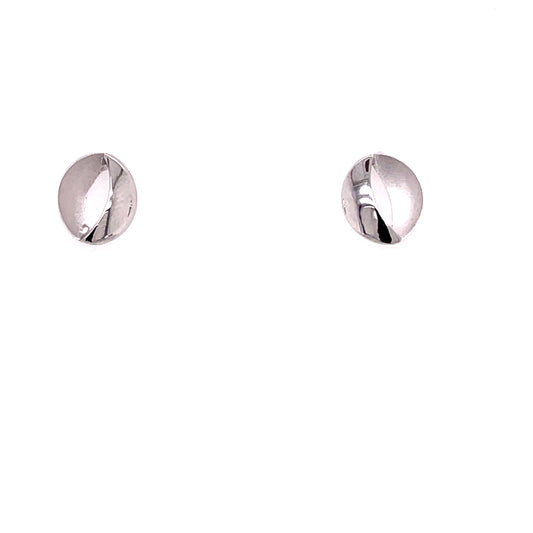 White Gold Split Oval Earrings  Gardiner Brothers   