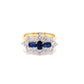 Yellow Gold Sapphire and Diamond Cluster Style Ring  Gardiner Brothers   
