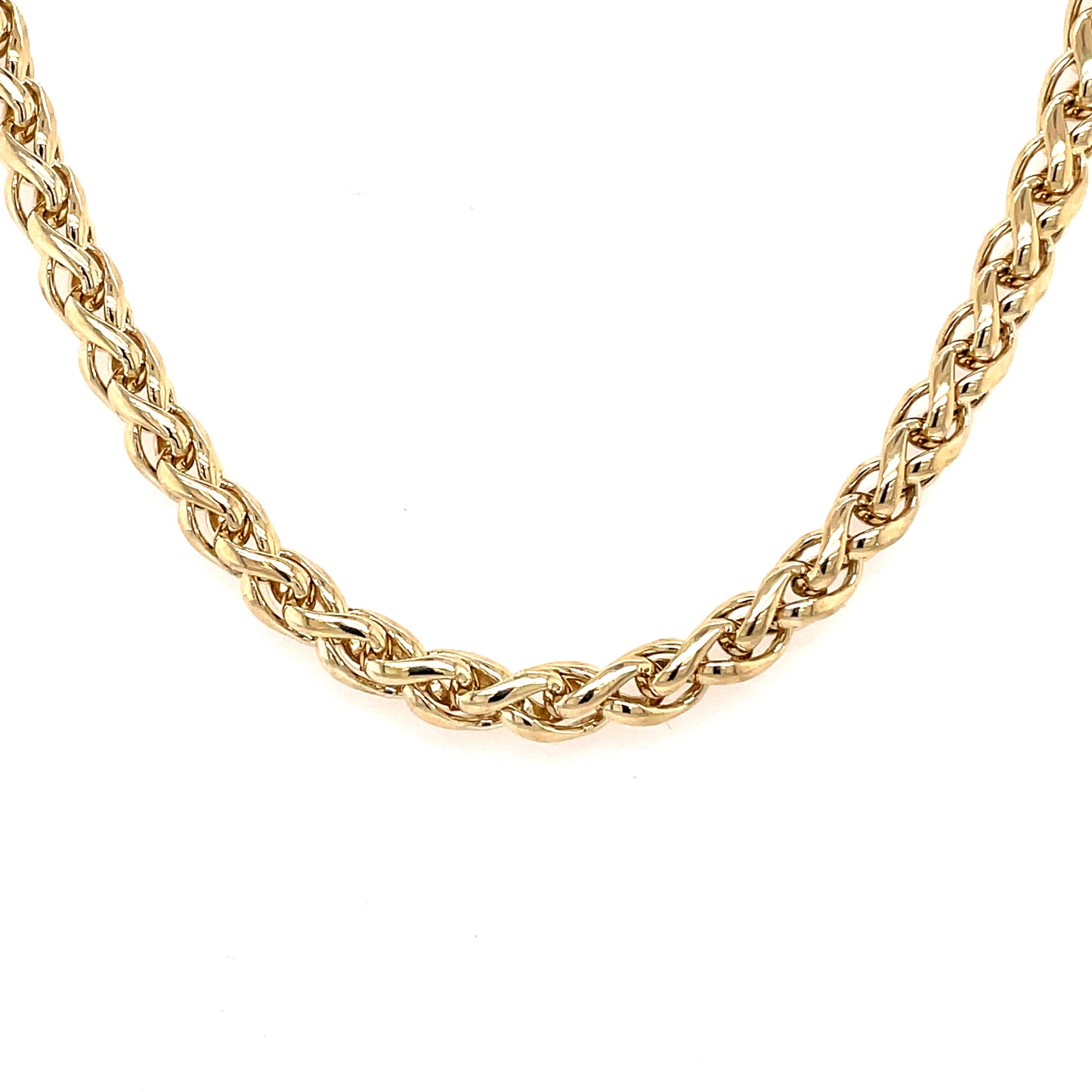 Yellow Gold Braided Curb Necklet  Gardiner Brothers   