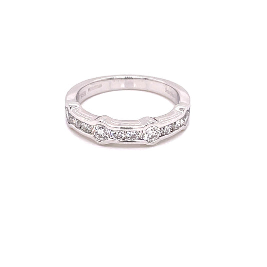 Round Brilliant Cut Diamond, Alternating Size, Eternity Style Ring  Gardiner Brothers   