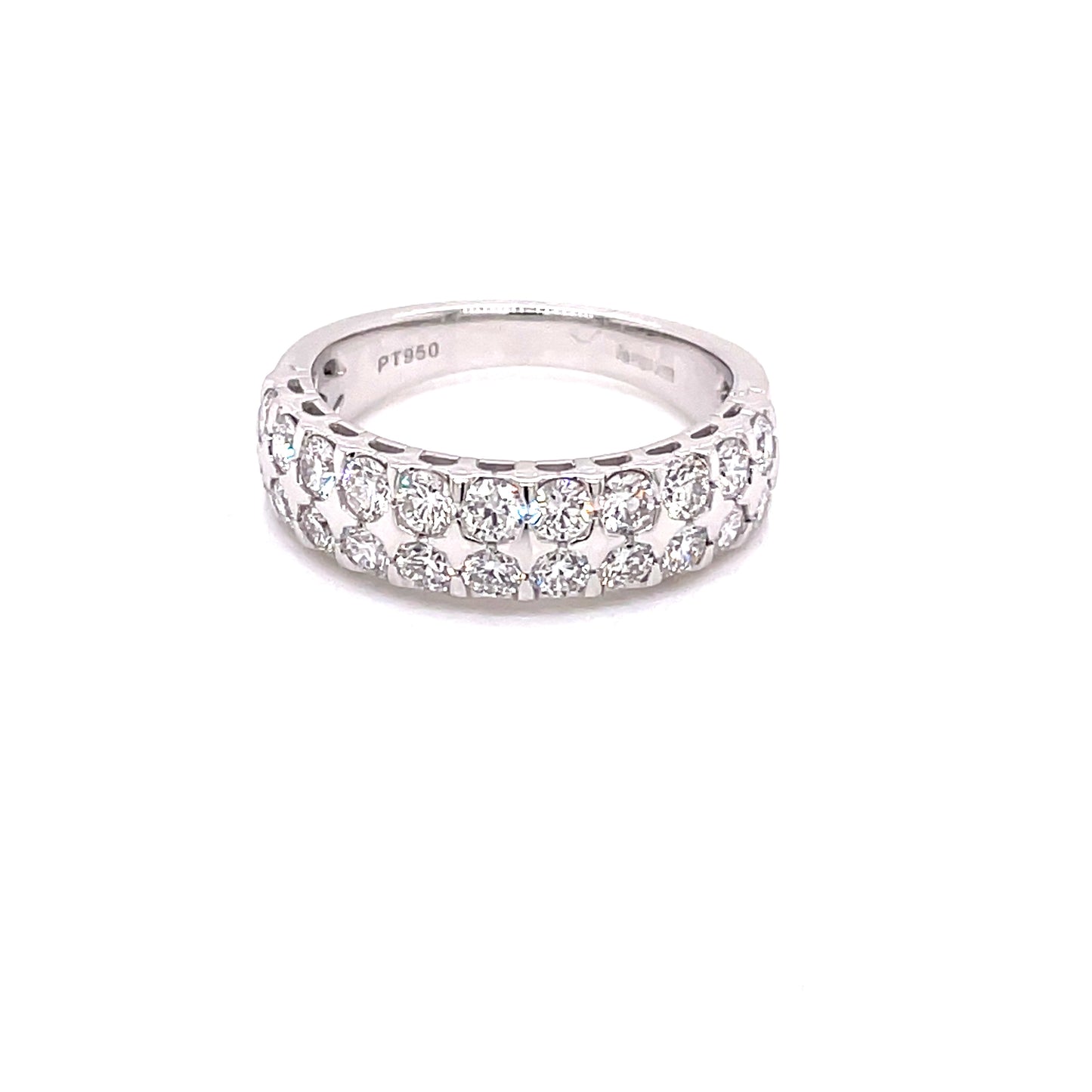 Round Brilliant Cut Diamond, Double Row Dress Ring  Gardiner Brothers   