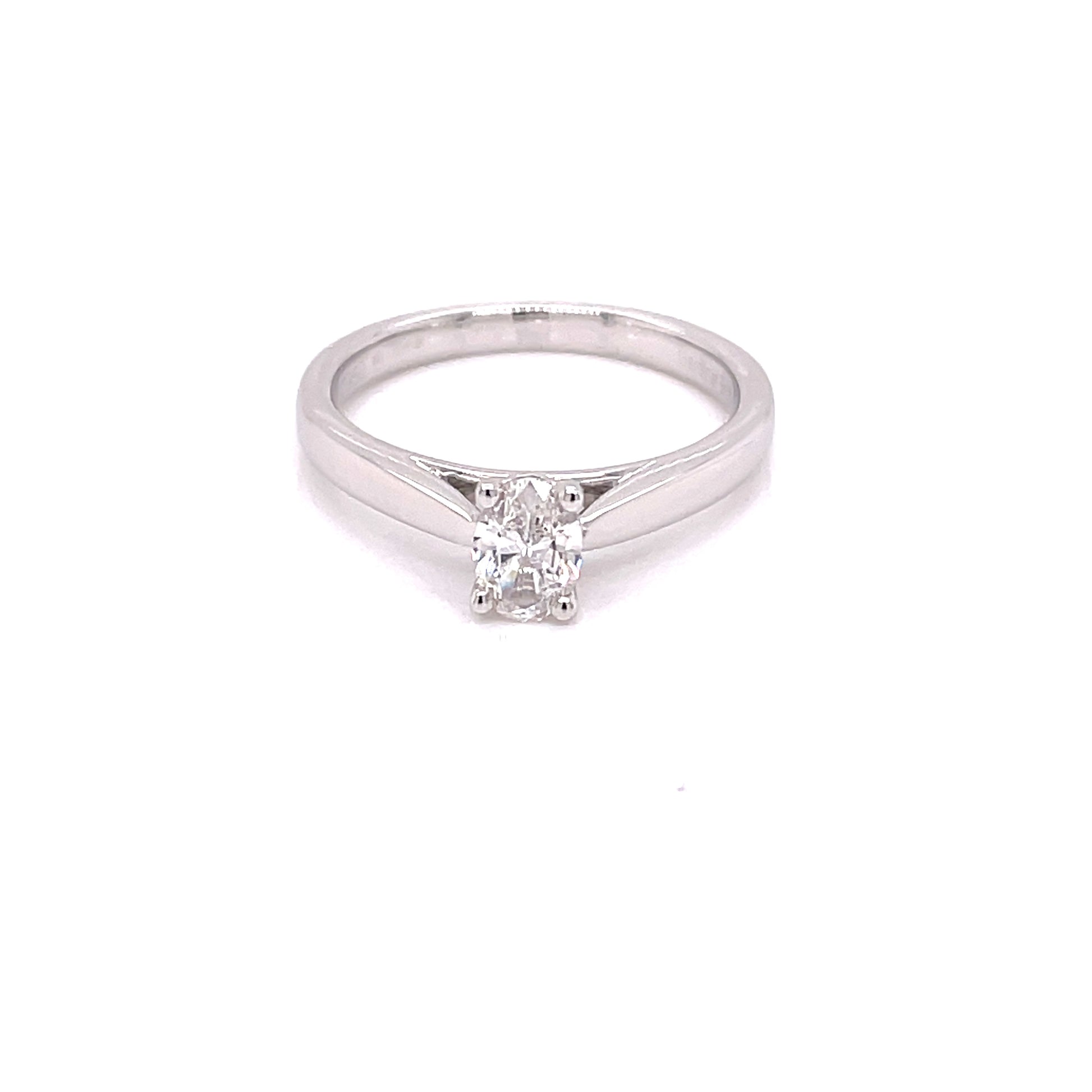 Oval Shaped Diamond Solitaire Ring - 0.40cts  Gardiner Brothers   