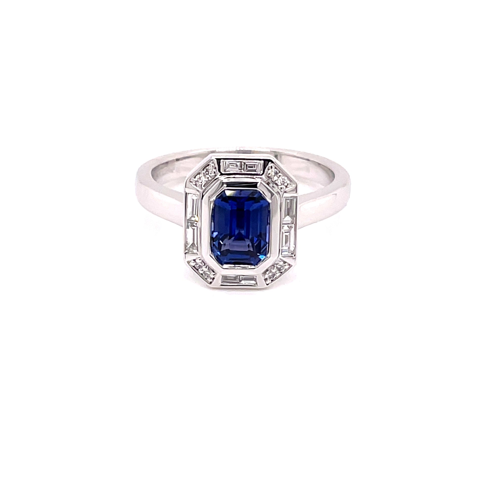 Sapphire and Diamond Vintage Style Cluster Ring – Gardiner Brothers