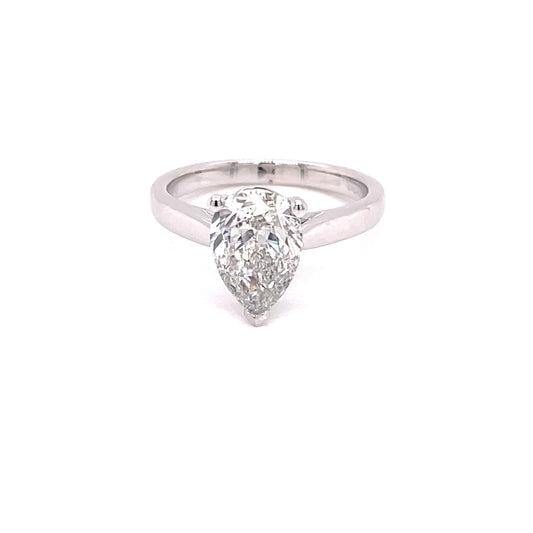 Pear Shaped Diamond Solitaire Ring - 2.01cts  Gardiner Brothers   